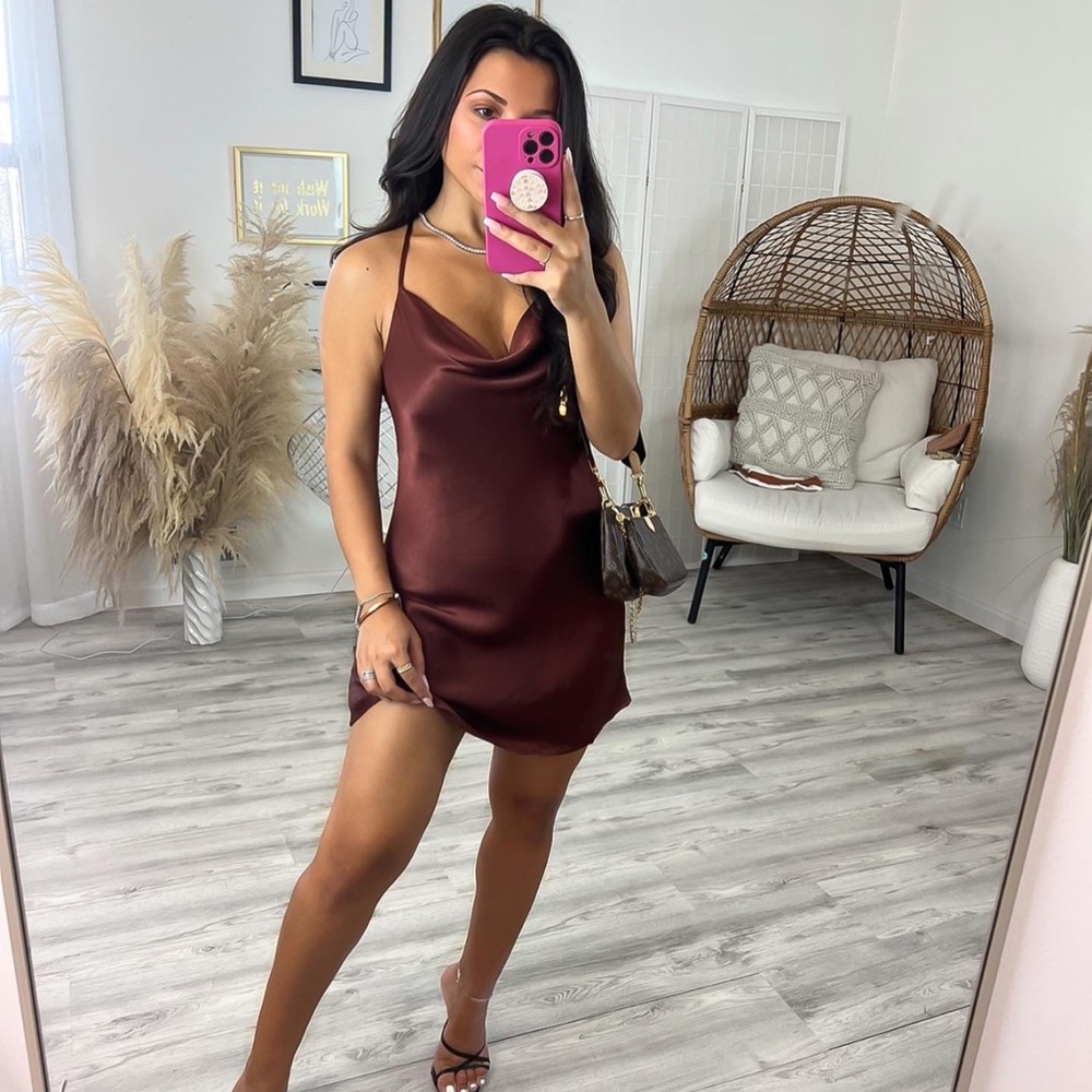Satin Mini Dress